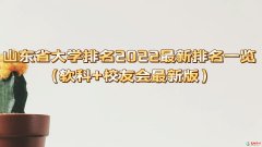 2022山东省大学最新排名一览(软科+校友会最新版)