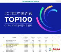 2021年中国连锁Top100 中国连锁百强企业